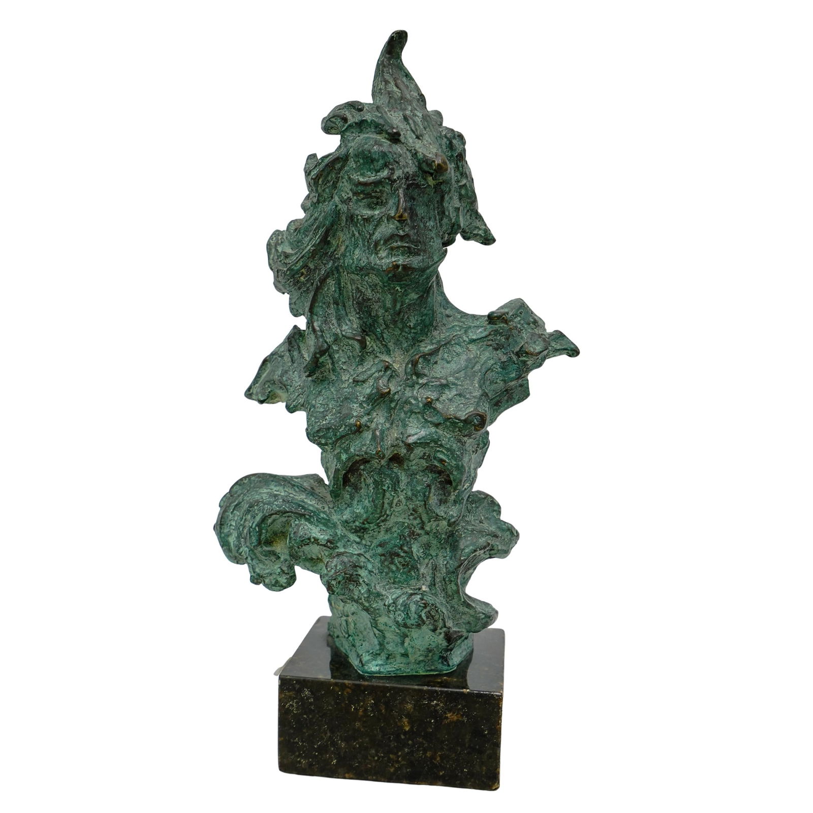 Bronze Brutalist Sculpture With Human Face (1 of 7)