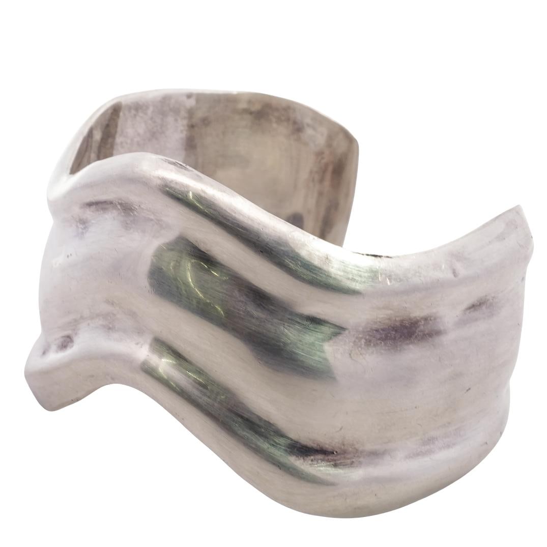 Mexican Silver Bangle Bracelet (1 of 4)
