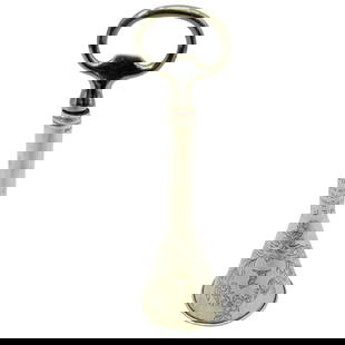 Art Deco Mark Cross Sterling Silver Jigger & Corkscrew Opener: DESCRIPTION: Art Deco Mark Cross presentation sterling silver jigger and corkscrew opener. Marked with Mark Cross sterling silver hallmarks, and model 2630. CIRCA: 20th Century ORIGIN: DIMENSIONS: L: