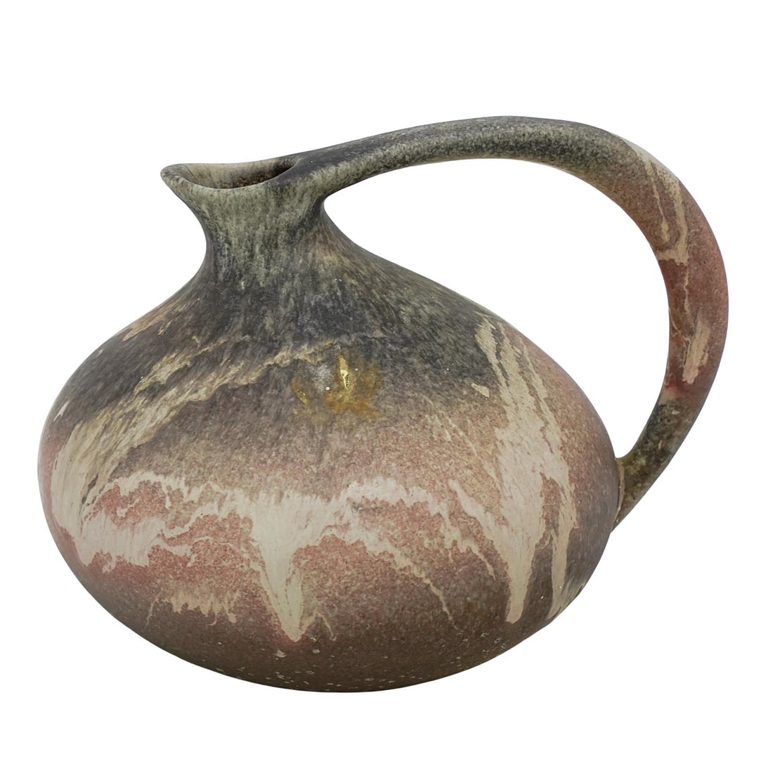 West Germany Ruscha Pottery Handled Vessel (1 of 6)