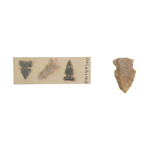 (4 pcs) Assorted Native United States Arrowheads