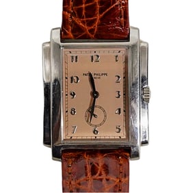 Patek Phillippe 18k White Gold Gondolo Men Watch