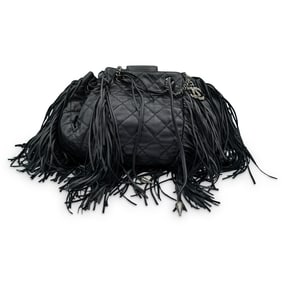Chanel Lambskin Quilted Western Baluchon Fringe Bag