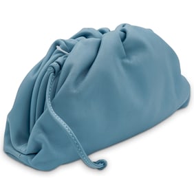 Bottega Veneta Powder Blue Calfskin Clutch