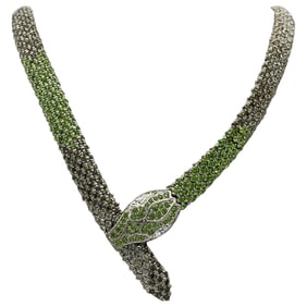 Valentino Designer Jeweled Snake Belt