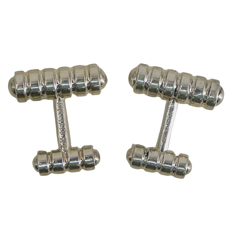 Pair Tiffany & Co. & Paloma Picasso Sterling Cufflinks: DESCRIPTION: Pair of Tiffany & Co. & Paloma Picasso sterling silver cufflinks, hallmarked "Paloma Picasso" and "Tiffany & Co. 925" Total weight: 26.14g CIRCA: Late 20th - Early 21st Century ORIGIN: US