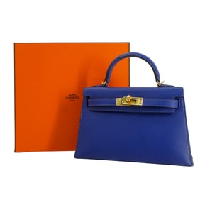 Hermes Kelly 20 Mini Bleu Electrique Epsom