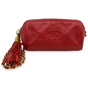 Chanel Tassel Mini Leather Duffle Bag