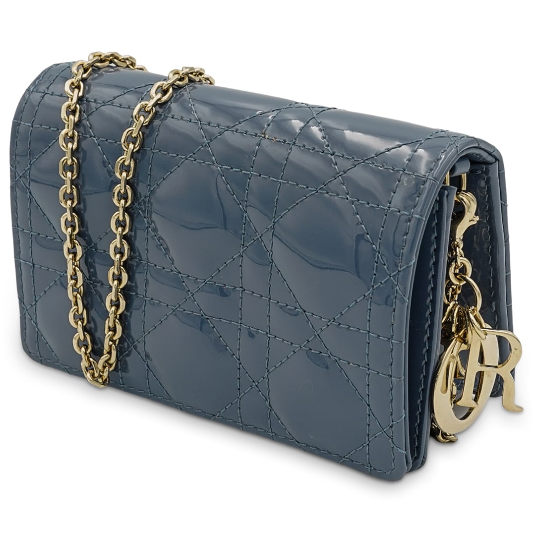 Christian Dior Patent Cannage Nano Lady Dior Pouch (1 of 7)