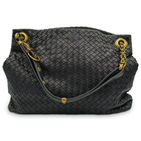 Bottega Veneta Nappa Intrecciato Chain Shoulder Bag