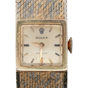 Vintage Rolex "Precision" 18k Gold Two Tone Watch