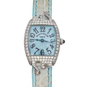 Franck Muller 18k Gold Cintree Curvex Diamond Watch