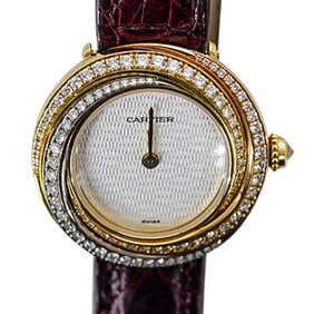 Cartier Trinity Tri Color 18k Gold and Diamond Watch