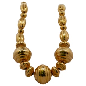 Bergidi 22k Gold Beaded Necklace