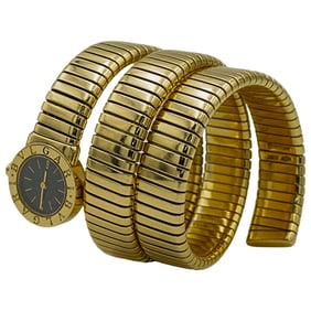 Bvlgari 18k Gold Tubogas Wrap Around Watch