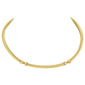 David Yurman 18k Gold Metro Cable Choker