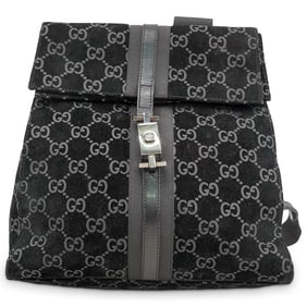 Gucci Monogram Small Backpack Black