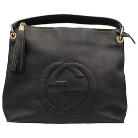 Gucci Black Leather Soho Hobo Bag