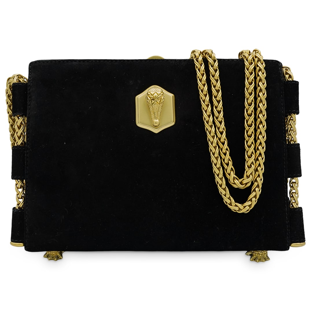 Kieselstein-Cord Suede Alligator Shoulder Bag (1 of 7)