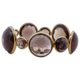 Ippolita 18k Gold and Smoky Quartz Bangle