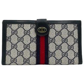 Vintage Gucci Blue & Grey Monogram Wallet