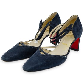 Louboutin Blue Suede Heels