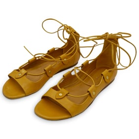 Isabel Marant Amber Yellow Leather Sandals (36)
