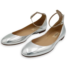 Valentino Ballerina Silver Flats (36 1/2)