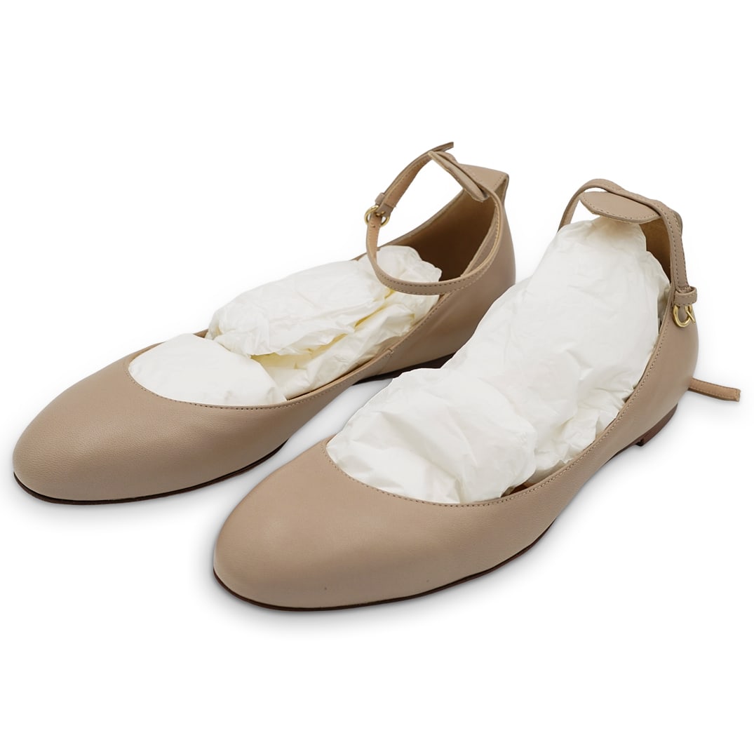 Valentino Tan Ballerina Leather Flats (36 1/2) (1 of 7)