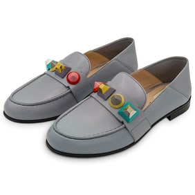 Fendi 'Rainbow' Grey Slate Loafers (36 1/2)