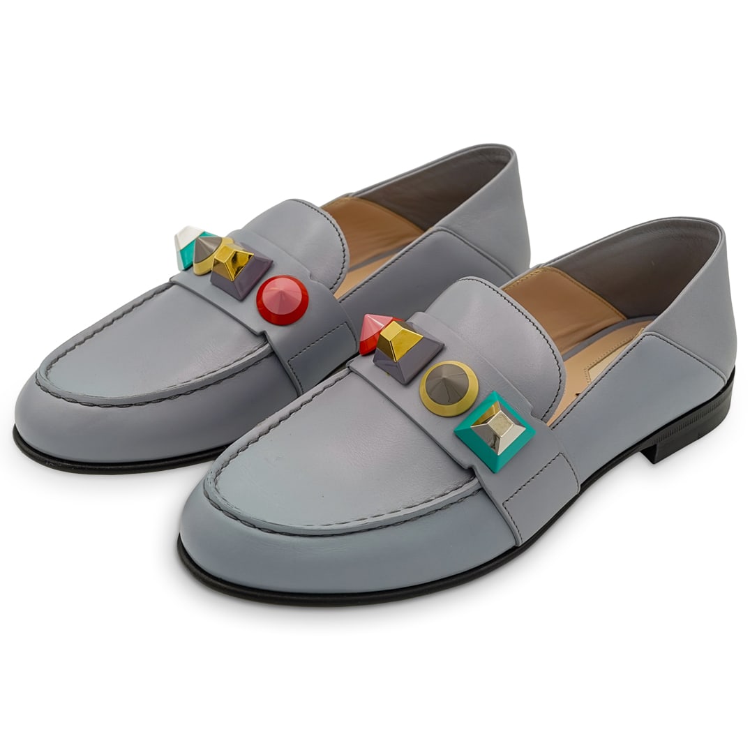 Fendi 'Rainbow' Grey Slate Loafers (36 1/2) (1 of 9)