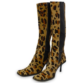 Vero Cuoio Square Toed Leopard Boots