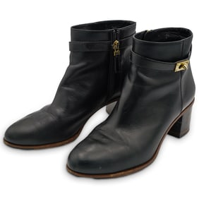 Fendi Leather Studded Ankle Boots