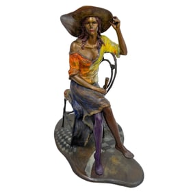 Isaac Maimon "Coquette" Bronze Sculpture