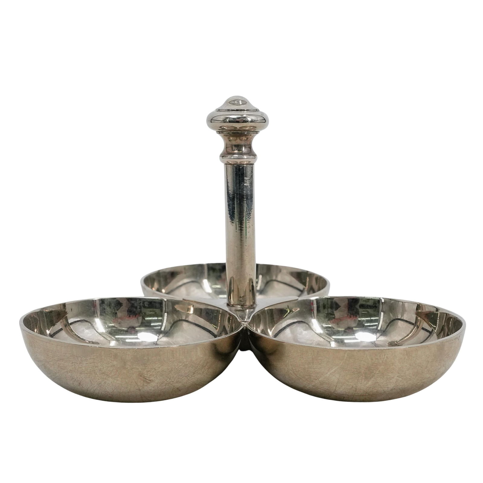 Christofle Silver Plate 3-Bowl Nut Dish (1 of 5)