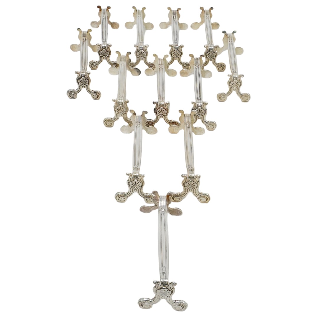 (12 Pc) Christofle Silver Plate Knives Rest Set (1 of 7)