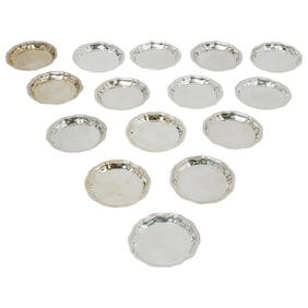 (15 Pc) Christofle Silver Plate Small Dish/Coaster Set