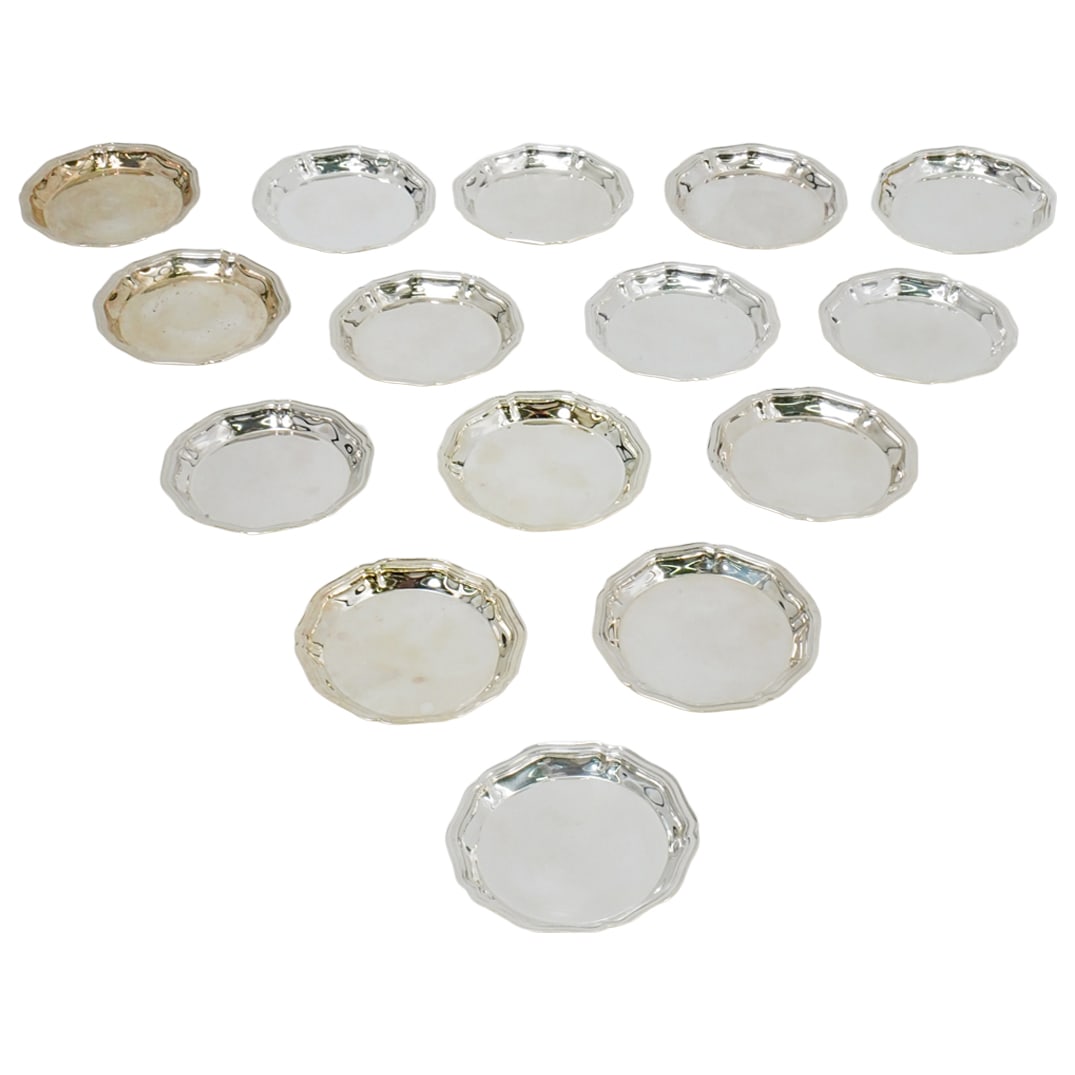 (15 Pc) Christofle Silver Plate Small Dish/Coaster Set (1 of 6)