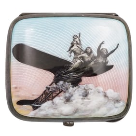 Antique Silver and Enamel Cigarette Case