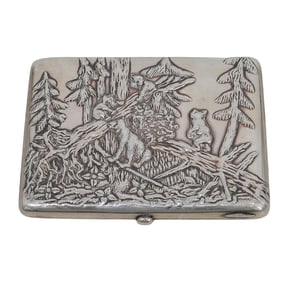 Antique Silver Russian Cigar Case