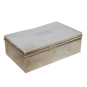 Tiffany & Co Sterling Silver Monogrammed Trinket Box