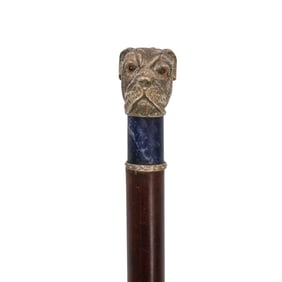 Masonic Sterling Silver and Wooden Walking Stick