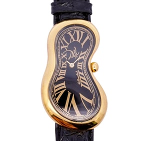 1990's Salvador Dali Softwatch in Black and Gold