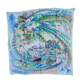 Hermes "Plumes En Fete" Silk Scarf