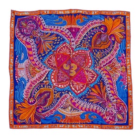 Hermes "Le Jardin De La Maharani" Silk Scarf