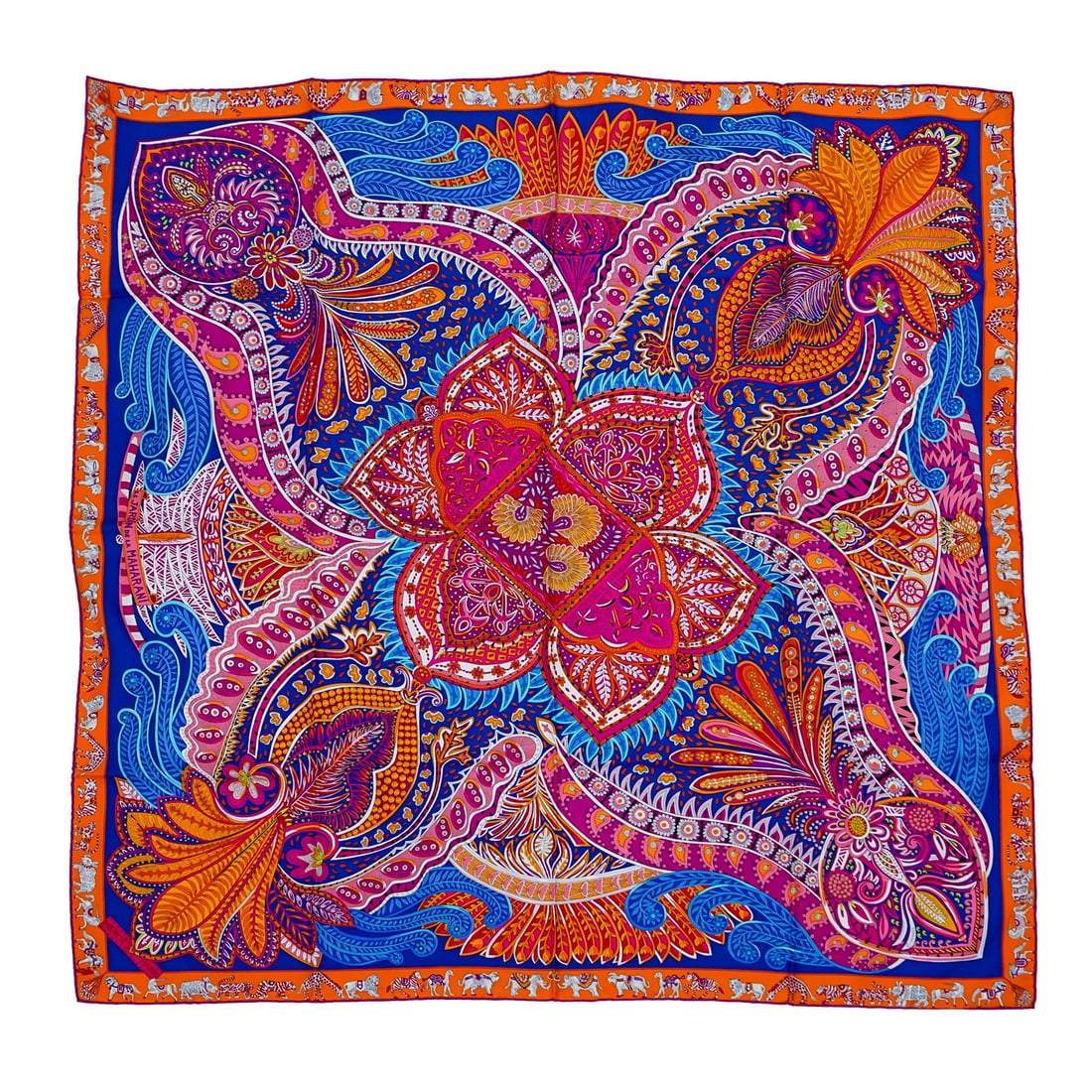 Hermes "Le Jardin De La Maharani" Silk Scarf (1 of 5)