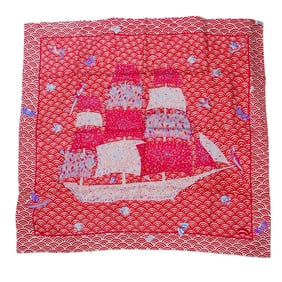 Hermes "Bateau Fleuri" Silk Scarf