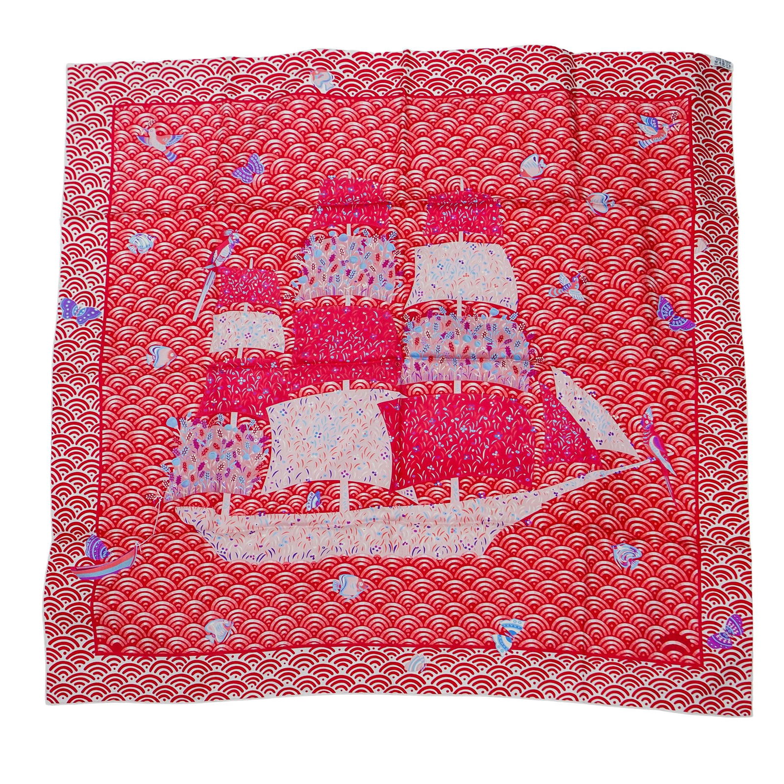 Hermes "Bateau Fleuri" Silk Scarf (1 of 6)