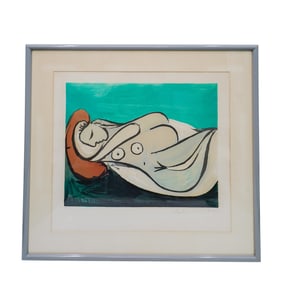 Pablo Picasso (Spain, 1881-1973) "Dormeuse a L'Oreiller Rouge" Lithograph