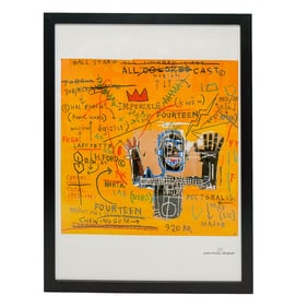 Jean Michel Basquiat "All Colored Cast" Numbered Lithograph